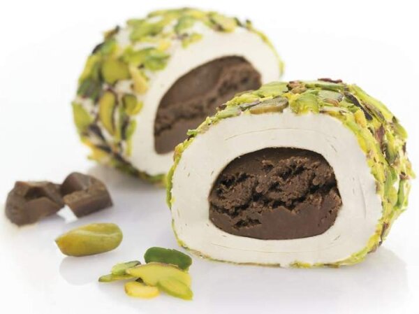 Turkish Delight Brownie mit Vanille umhüllt von Filet-Pistazien 500g