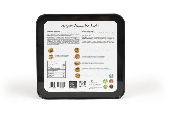 Premium Nuts Konfekt - Traditional low Sugar Baklava & Premium Cookies - Special Fine Bakery Kombi Paket